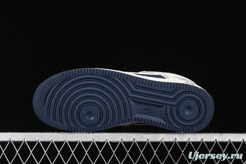 Nike Air Force 1 '07 Low Gucci Stone Island Collaboration - Off White Graphite Low-Top Casual Sneakers - KK1988-013