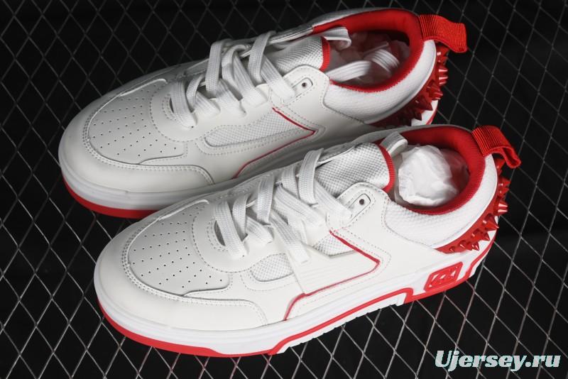 Christian Louboutin Astroloubi Comfortable Fashion Low-Top Sneakers White Red - X.D4