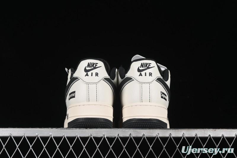 Nike Air Force 1 '07 Low Supreme Collaboration - Beige Grey Pigskin Low-Top Casual Sneakers - XZ6188-018