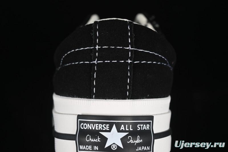 Converse One Star J Vtg Suede Low-Top Casual Sneakers in Retro Black and White - M.C3