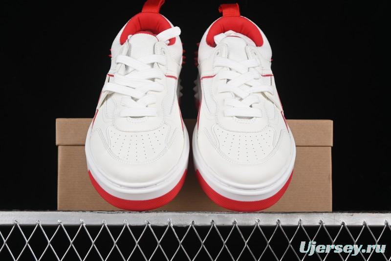 Christian Louboutin Astroloubi Comfortable Fashion Low-Top Sneakers White Red - X.D4