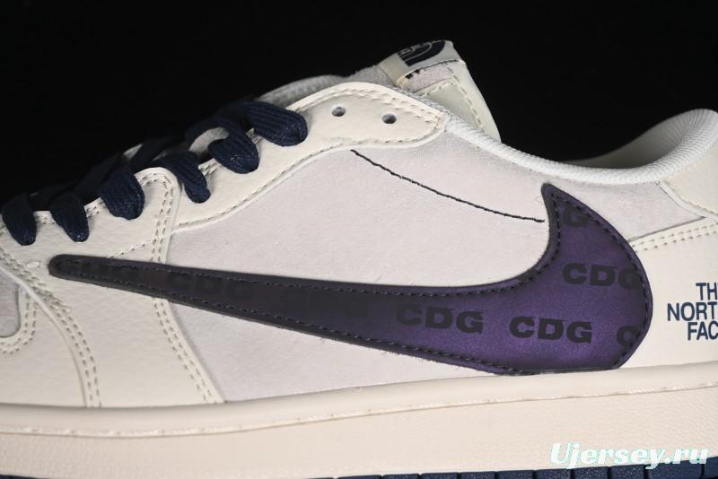 Nike Travis Scott x Fragment Design x Air Jordan 1 Low OG SP AJ1 Low Top Casual Sneakers - XY2688-110