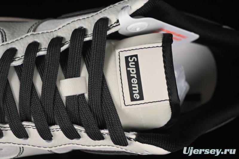 Nike Air Force 1 '07 Low Supreme Collaboration - Beige Grey Pigskin Low-Top Casual Sneakers - XZ6188-018