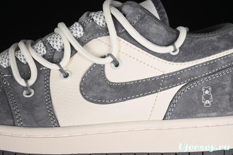 Nike Air Jordan 1 Low Retro Basketball Shoes with Custom Bear Collaboration - SJ9950-018