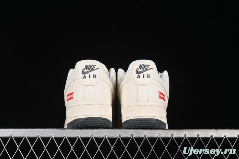Nike Air Force 1 '07 Low Supreme Collaboration - Beige Red Blue Colorblock Casual Sneakers - XZ6188-228