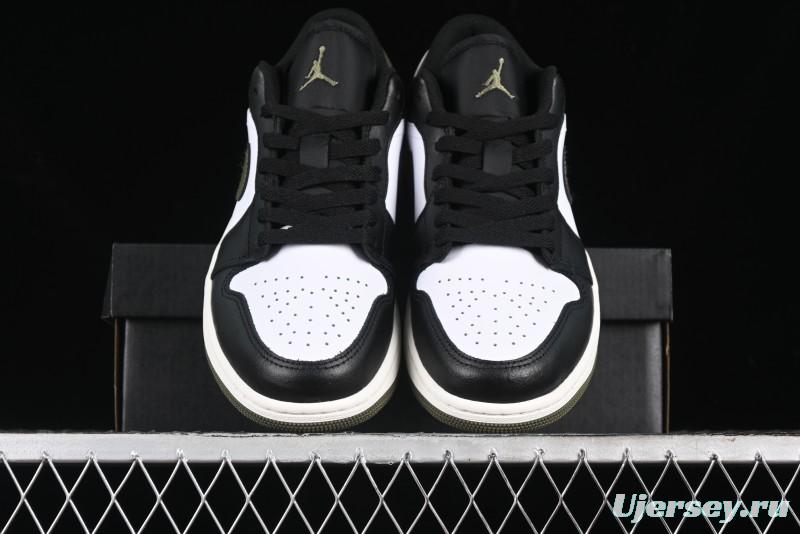 Nike Air Jordan 1 Low "Medium Olive" Casual Sneakers - 553558-092