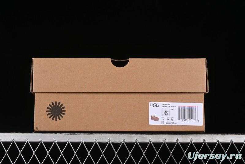 UGG Classic Mini II Shearling Lined Mini Boots with Pom Pom Detail - 1116109