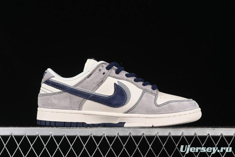 Nike SB Dunk Low The North Face Collaboration - Grey Pig Eight Blue Hook Anniversary High-End Custom Low-Top Casual Skate Shoes - SJ1089-010