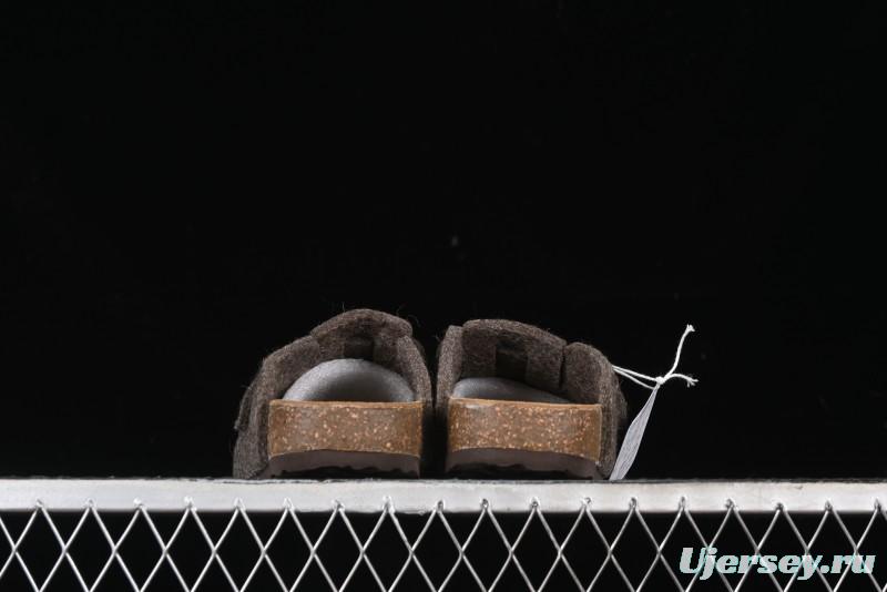 Birkenstock Half-Fur Slide Sandals with Wool Lining - G.D4