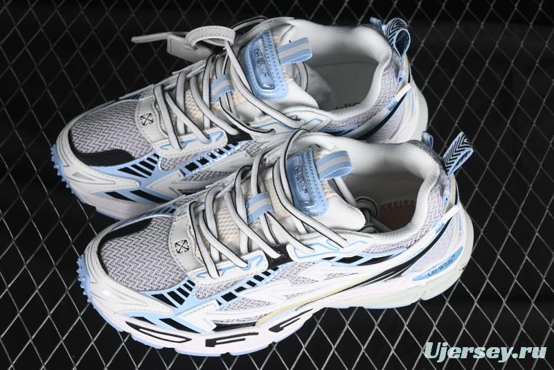 Off-White Be Right Back Low-Top Lifestyle Sneakers in White Blue - X.E5