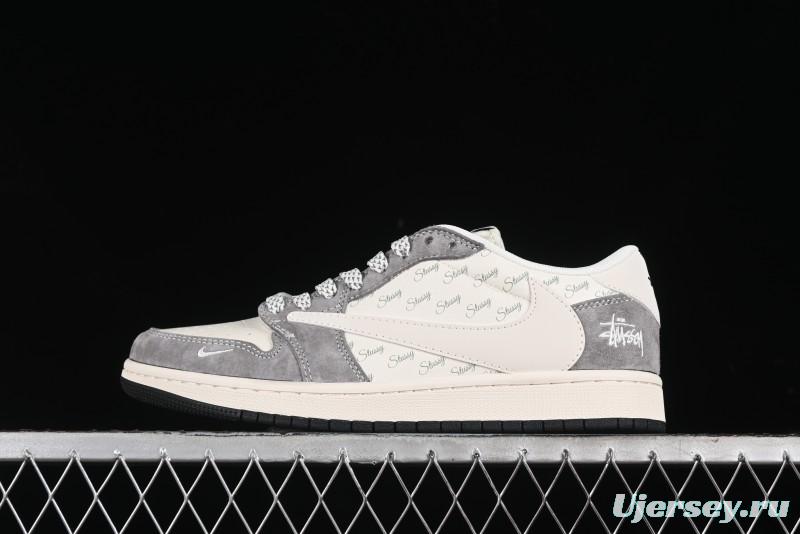 Nike Travis Scott x Fragment Design x Air Jordan 1 Low OG SP AJ1 Retro Sneakers - XY2688-124
