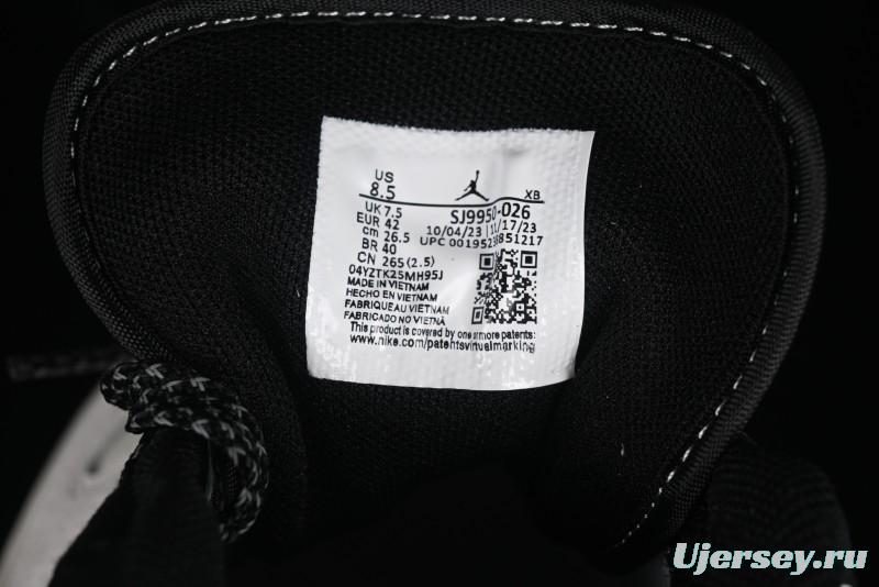 Nike Air Jordan 1 Low Stussy Collaboration - Silver Trim Black Swoosh Retro Basketball Shoes - SJ9950-026