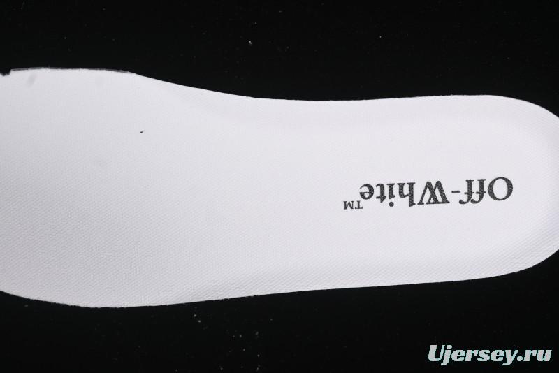 Off-White Out Of Office Low-Top Fashion Sneakers in White Black - AJD4