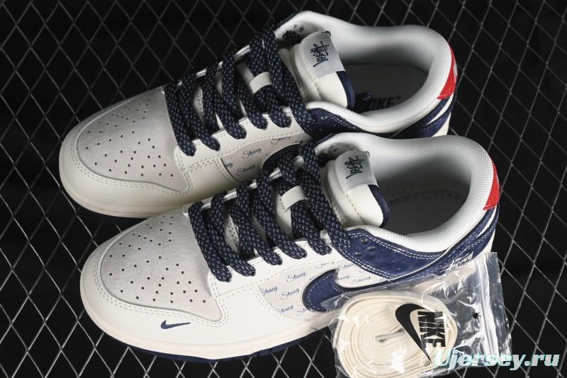 Nike SB Dunk Low Stussy Anniversary Edition Custom Premium Low-Top Skateboarding Shoes - XX2025-609