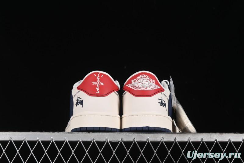 Nike Travis Scott x Fragment Design x Air Jordan 1 Low OG SP AJ1 Retro Sneakers - XZ3398-001