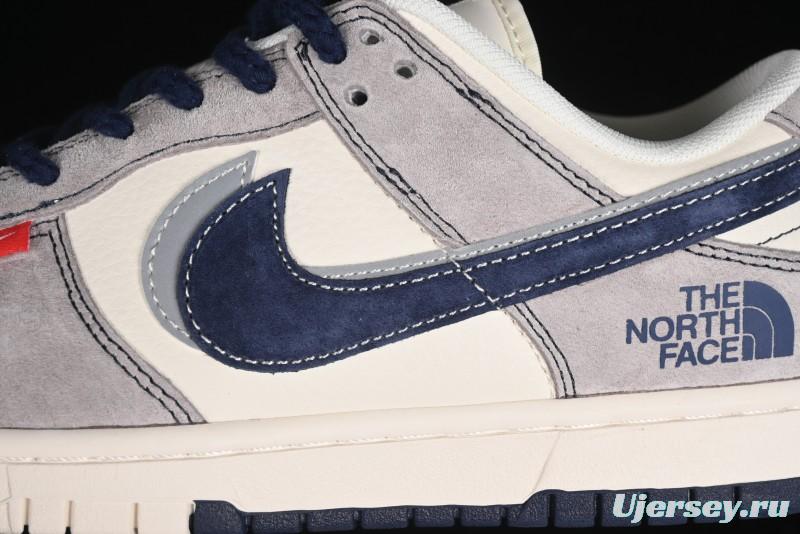 Nike SB Dunk Low The North Face Collaboration - Grey Pig Eight Blue Hook Anniversary High-End Custom Low-Top Casual Skate Shoes - SJ1089-010