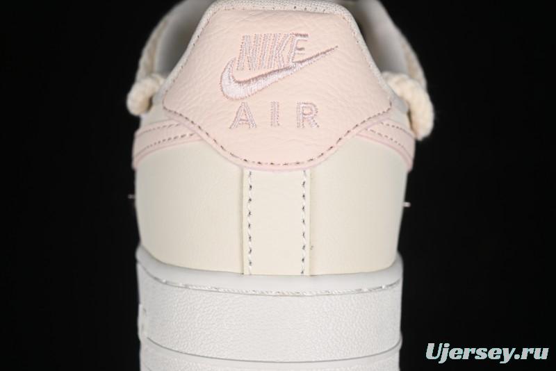 Nike Air Force 1 '07 Low Pink Deconstructed Swoosh Casual Sneakers - FC8110-181