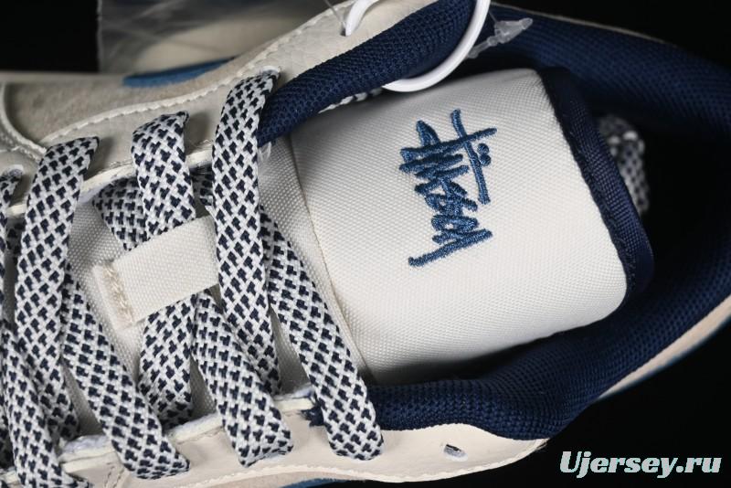 Nike Air Jordan 1 Low Stussy Collaboration - Light Beige Retro Basketball Shoes - SJ9950-027