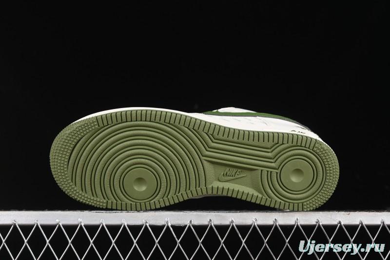 Nike Air Force 1'07 Low Stussy Collaboration - White Mint Green Low-Top Casual Sneakers - XZ3328-003