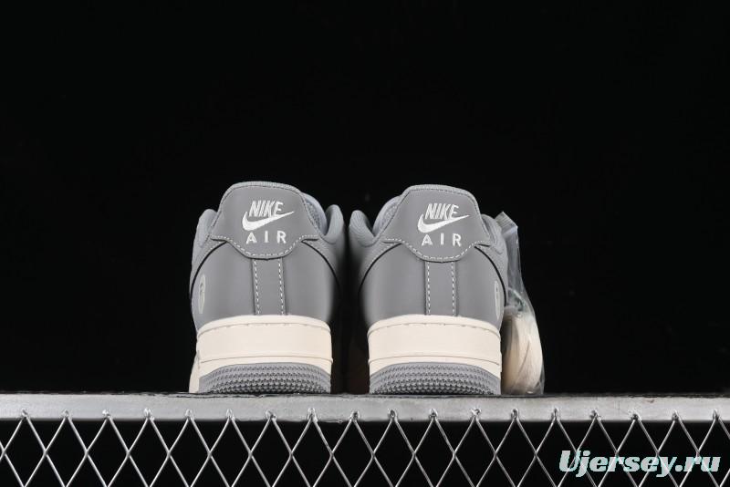 Nike Air Force 1 '07 Low Bape Collaboration - Off White Grey Low Top Casual Sneakers - BB6566-207