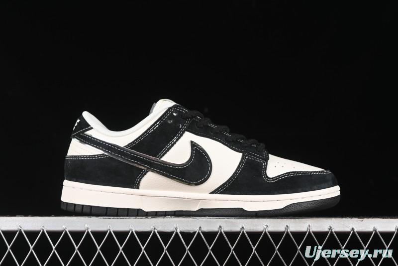 Nike SB Dunk Low Carhartt Collaboration - Off White Black Swoosh Anniversary Custom Low-Top Casual Skate Shoes - SJ1089-005