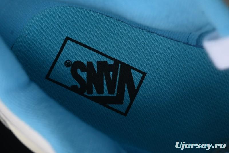 Vans Knu Skool Low-Top Retro Casual Vulcanized Slip-On Shoes in Grey Blue - VN000D6CCCZ