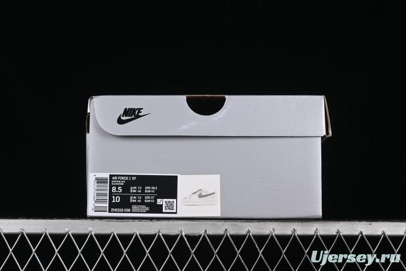 Nike Air Force 1 '07 Low Retro Street Spray Paint Anime Theme Maillard Style Casual Sneakers with Strap - ZH0316-039