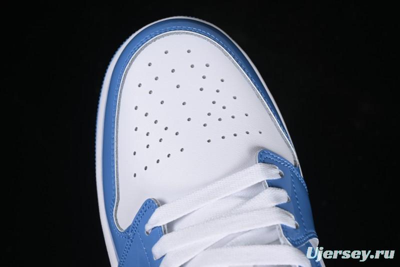 Nike Air Jordan 1 Low AJ1 Patent Blue Casual Sneakers - FZ2138-114