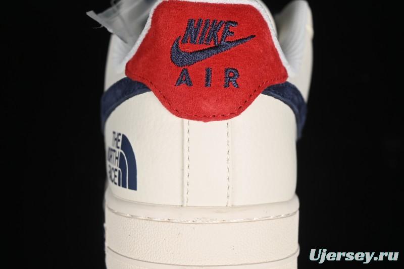 Nike Air Force 1 '07 Low The North Face Collaboration - White Blue Red Casual Sneakers - XZ6188-016