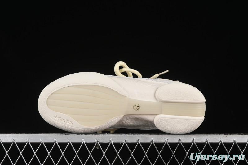 Alexander McQueen Flexion Retro Sneakers in Off-White with Anatomical Design and Split Sole - 2024s