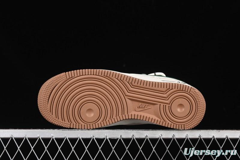 Nike Air Force 1 '07 Low Bape Collaboration - Beige Green Gum Pull Tab Casual Sneakers SJ1198-100