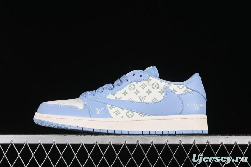 Nike Travis Scott x Fragment Design x Air Jordan 1 Low OG SP AJ1 University Blue - LX1988-104