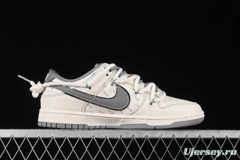 Nike SB Dunk Low Stussy Bandana Grey Check Anniversary Custom Low-Top Casual Skate Shoes - SJ2068-310