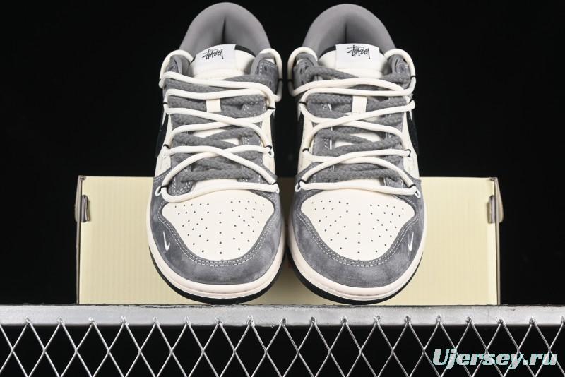 Nike SB Dunk Low Stussy Anniversary Edition Customized Low-Top Casual Sneakers - SJ2068-305