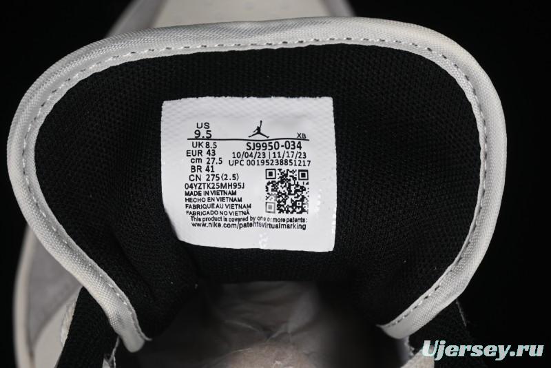 Nike Air Jordan 1 Low Stussy Collaboration - Grey Black Red Label Retro Basketball Shoes - SJ9950-034