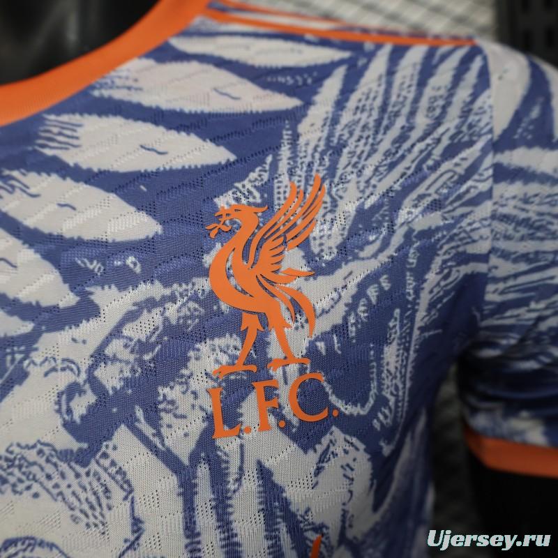 Player Version 25/26 Liverpool Blue with Orange Flaming Bird Special Jersey