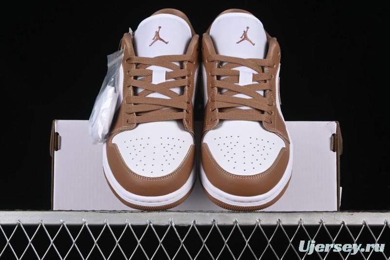 Nike Air Jordan 1 Low AJ1 White Tan Low-Top Casual Sneakers - DC0774-202