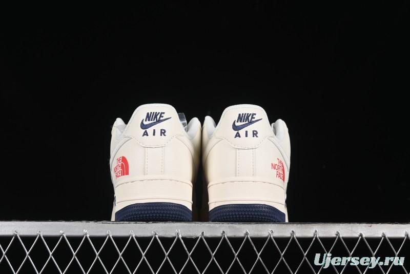 Nike Air Force 1 '07 Low The North Face Collaboration - White Red Blue Color Block Low-Top Casual Sneakers - XZ6188-010