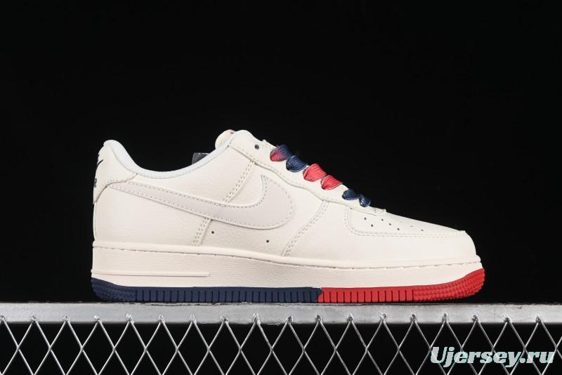 Nike Air Force 1 '07 Low The North Face Collaboration - White Red Blue Color Block Low-Top Casual Sneakers - XZ6188-010