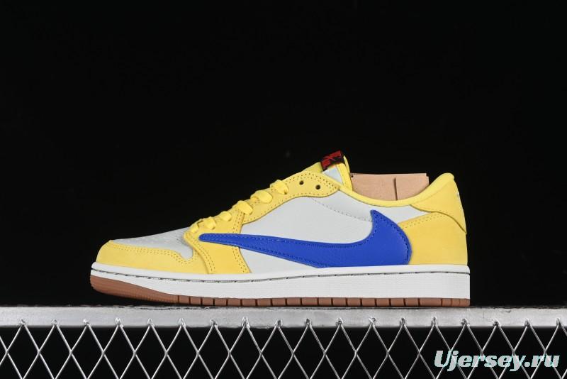 Nike Travis Scott x Air Jordan 1 Low OG AJ1 Collaboration Shoes with Reverse Swoosh - DZ4137-700