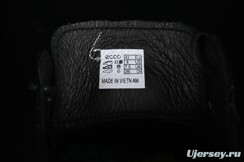 Ecco Block Brogue Business Derby Round Toe Genuine Leather Dress Shoes - 63667201001