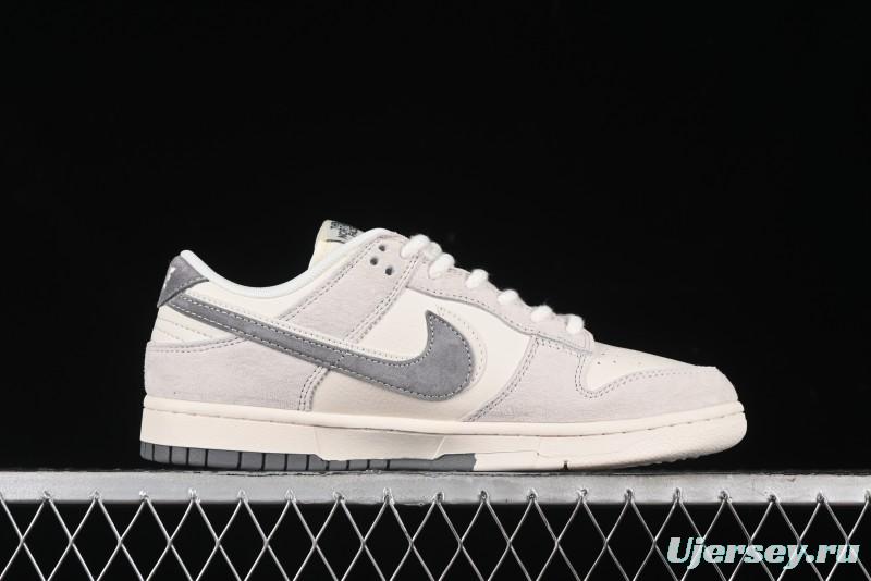 Nike SB Dunk Low The North Face Collaboration - Grey Pigskin Navy Swoosh Anniversary Custom Low-Top Casual Skate Shoes - SJ1089-009