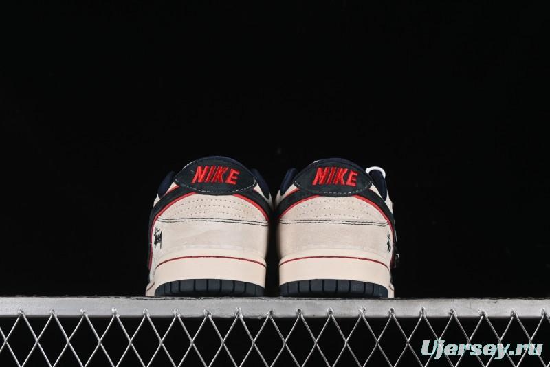 Nike SB Dunk Low Stussy Collaboration - Anniversary High-End Custom Low-Top Casual Skate Shoes - DQ1098-520