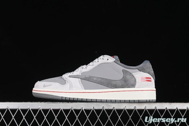 Nike Travis Scott x Fragment Design x Air Jordan 1 Low OG SP AJ1 Supreme Collaboration - JH6089-005