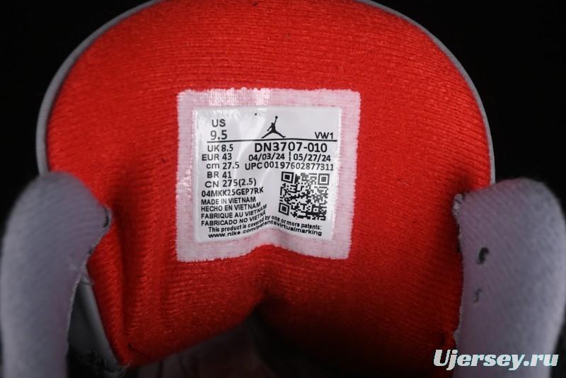 Nike Air Jordan 3 Retro Black Cement Sneakers with Visible Air Cushion - DN3707-010