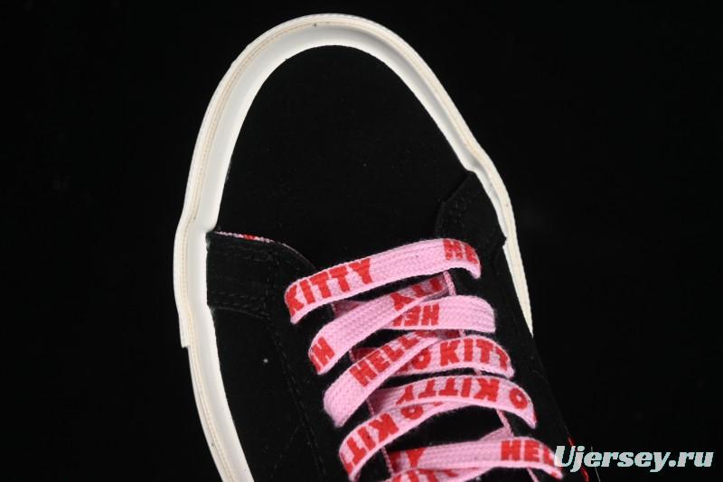 Converse One Star Hello Kitty Collaboration Low-Top Casual Sneakers with Embroidered Bow - 362940C