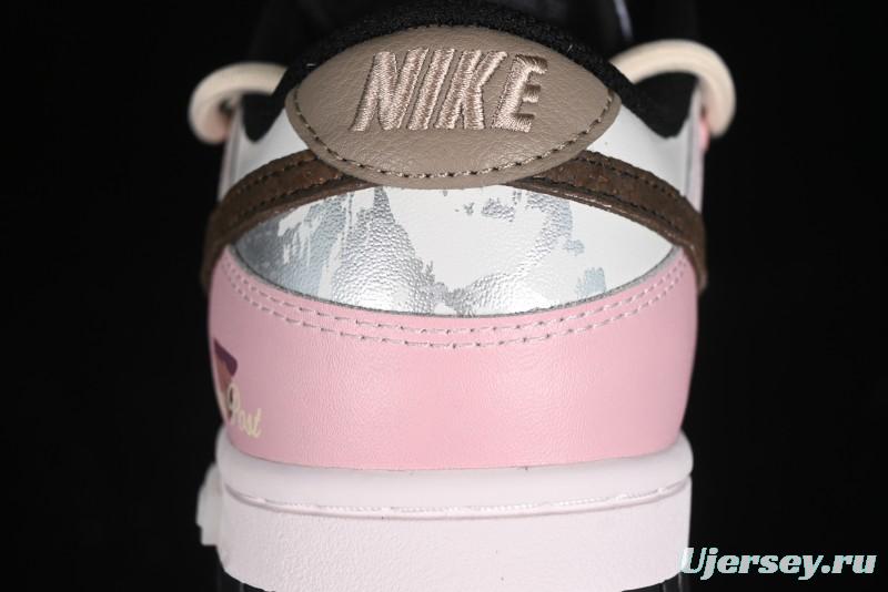 Nike Dunk Low Panda Prank Special Edition Heartbeat Mail Casual Sneakers - CW1590-100