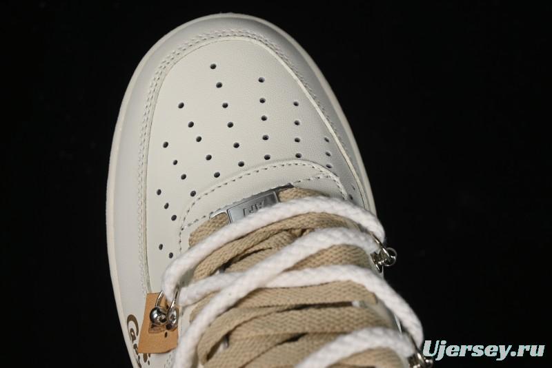 Nike Air Force 1 Low x Capybara "Pearl Girl" Casual Sneakers with Lace-Up Design - LV0506-505