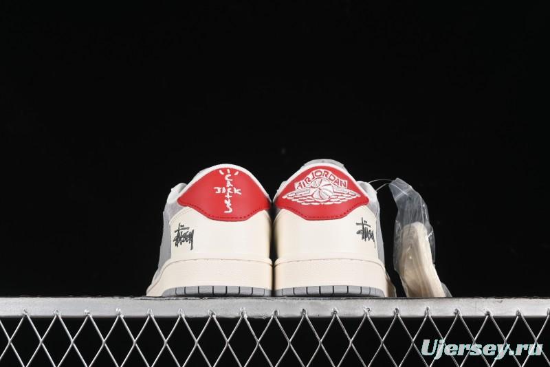 Nike Travis Scott x Fragment Design x Air Jordan 1 Low OG SP AJ1 Retro Sneakers - SJ2068-130