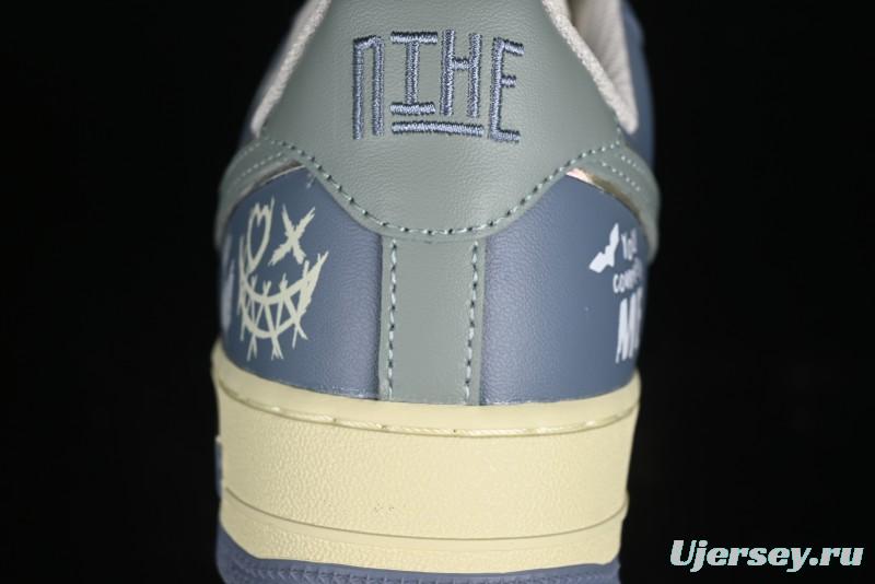 Nike Air Force 1 Low "Ghost Fire Clown" Halloween Themed Casual Sneakers - XL2321-333